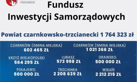 Gmina Krzyż Wielkopolski dostanie 564 295 zł od Rządu.